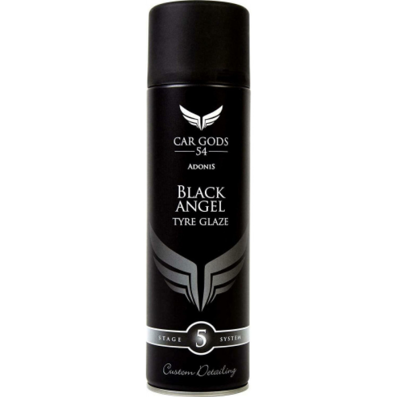 B-7 Car Gods melns riepu spīdums aerosolā, 500ml