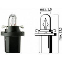 Flosser B-5 Autolampa 12V 1.2W B8.5d melns cokols