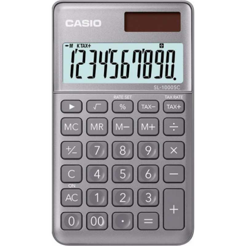 Kalkulators CASIO SL-1000SC, 120 x 71 x 9 mm, pelēks