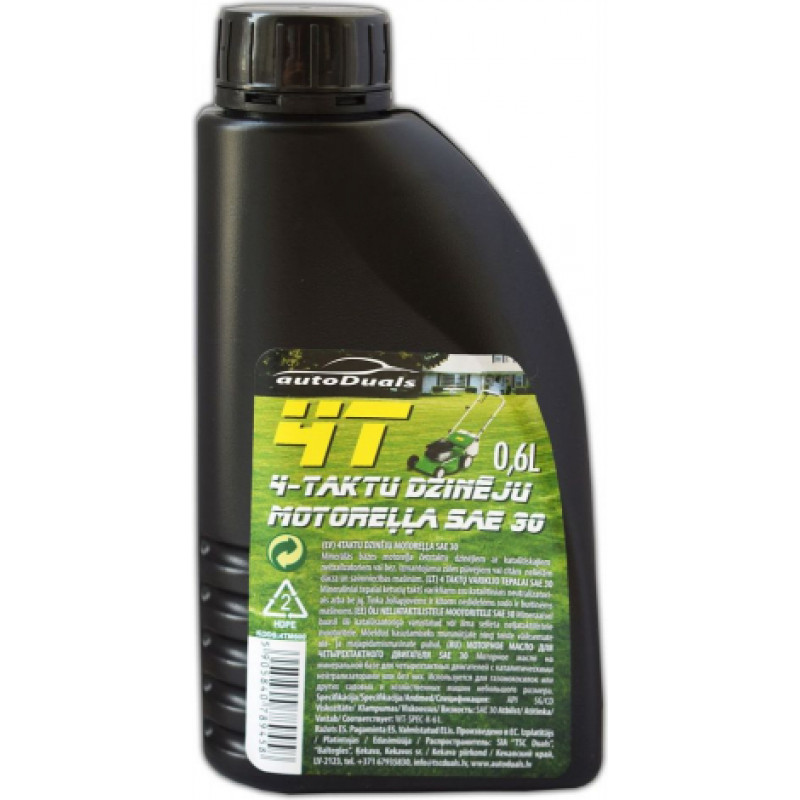 Autoduals A-10 Motoreļļa četrtaktu dzinējiem SAE30, 600ml
