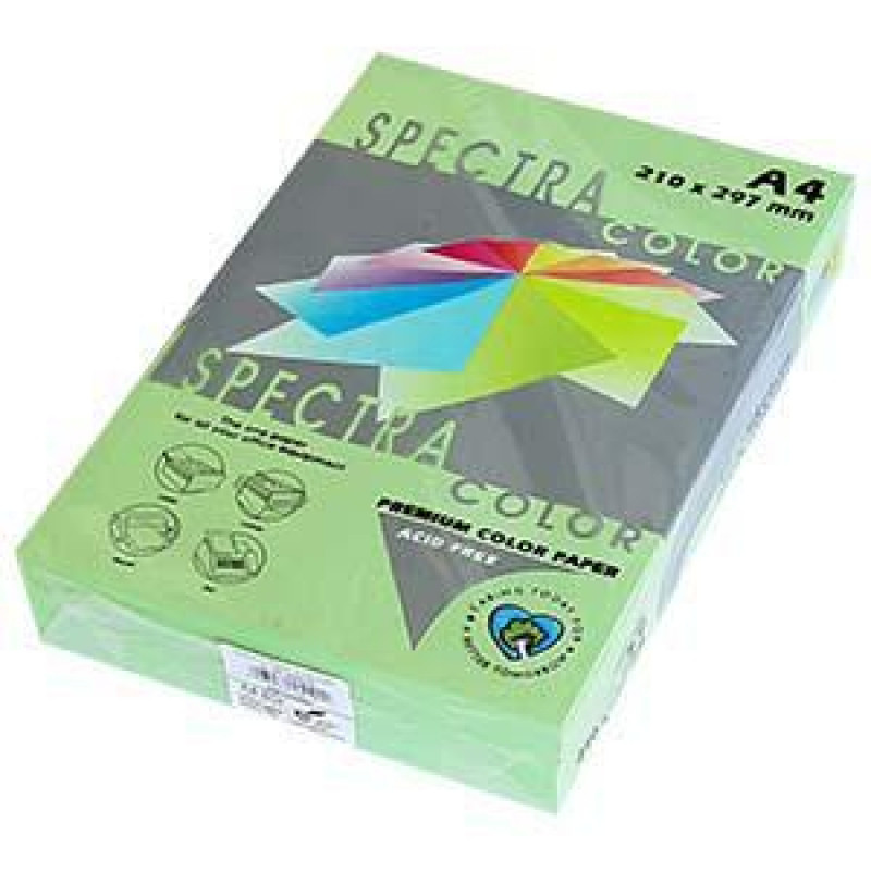 Krāsains papīrs A4 120g 250lap gaiši zaļš IT190 Green Spectr