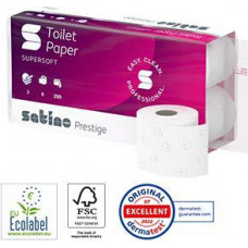 Tualetes papīrs Satino prestige 3 kārtu,  8 ruļļi 27, 5m