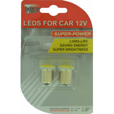 Autoduals B2-9 Autolampas LED BA15s, SMD, COB, baltas, 2gab