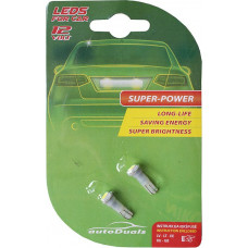 Autoduals B2-9 Autolampas LED T5, 1SMD, baltas, 2gab