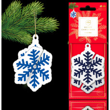 Aroma Car gaisa atsv. Xmass 3D Snowflake Blue Mulled Wine