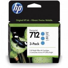 Hewlett-Packard HP Ink No.712 Cyan tri-pack (3ED77A)