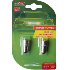 Autoduals B2-9 Autolampas LED BA9s, 1SMD, baltas, 2gab