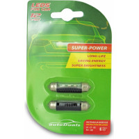 Autoduals Autospuldzes LED SV8.5, 3 SMD, 41mm, baltas, 2gab