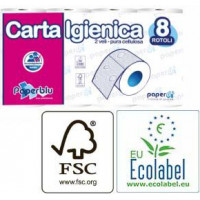 Tualetes papīrs 2 kārtas 8 ruļļi 15m Paperblue