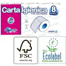 Tualetes papīrs 2 kārtas 8 ruļļi 15m Paperblue