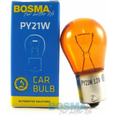 Bosma Autolampa 12V 21W oranža ar nov. cokolu, BAU15S, kastītē