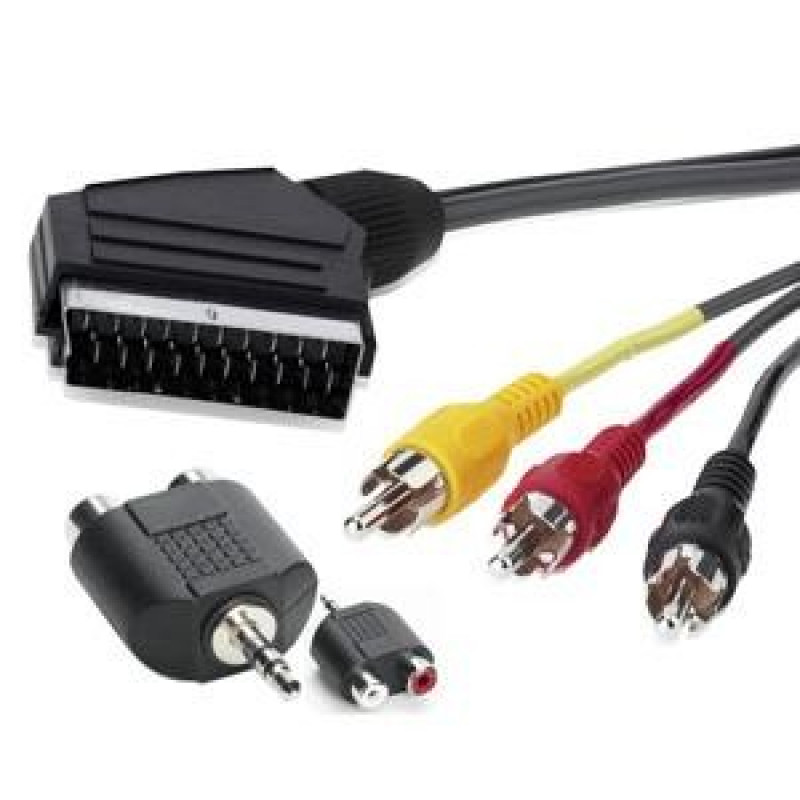Kabeļu SCART/2audio, 1Video socket 10m.