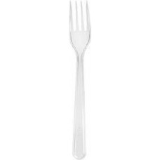 Dakšas 18cm/50gab.caurspīdīgas PS daudzreizlietojamās