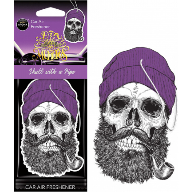 Aroma Car gaisa atsv. Skull with a pipe
