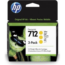 Hewlett-Packard HP № 712 (3ED79A), желтый картридж 3 шт.