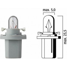 Flosser Autolampa  24V 1.2W BAX10d, pelēks cokols