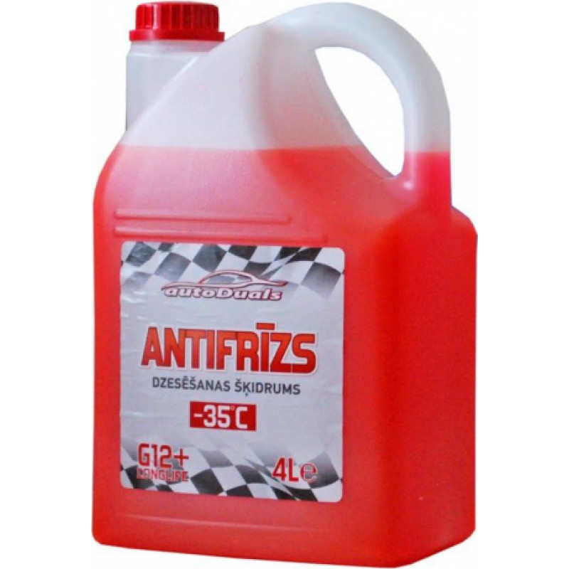Autoduals Antifrīzs AutoDuals Longlife -35C, sarkans, G12, 4 L