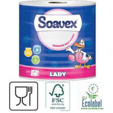 Dvieļi papira,  2 kārtas,  54m,  celuloze,  LADY SOAVEX