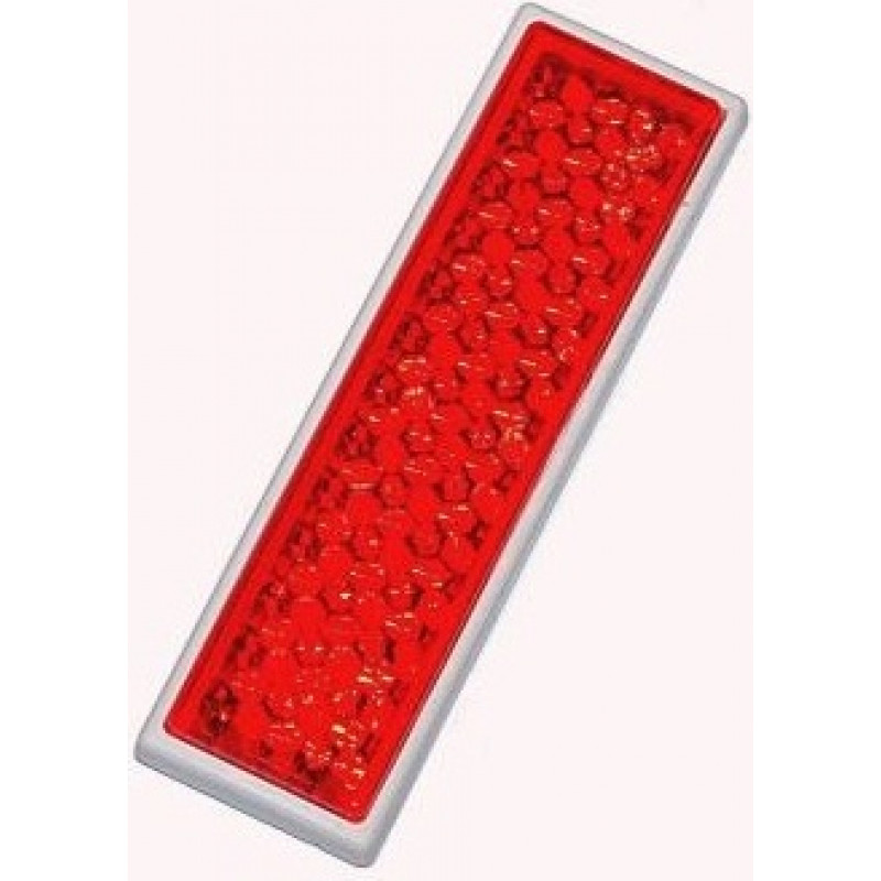 B-11 Atstarotājs četrstūrains pašlīmējošs, sarkans 70x20 mm