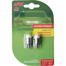 Autoduals B2-9 Autolampas LED T10 Canbus, baltas, 2gab