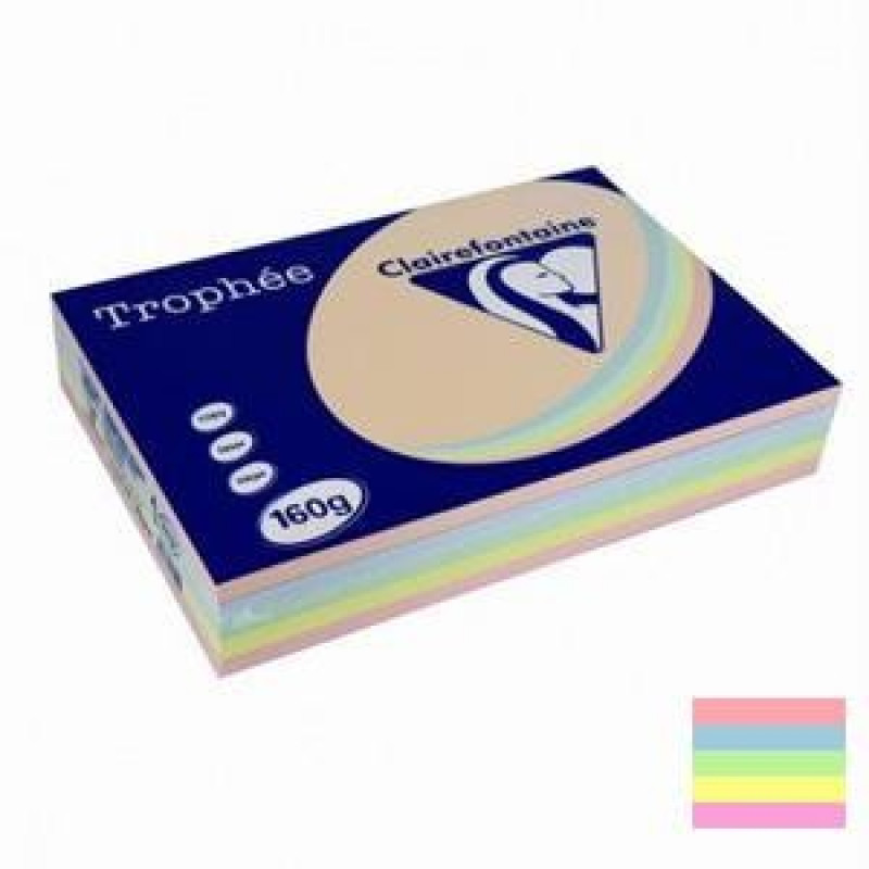TR Papīrs Trophee asorti/pasteļ.A4/160g/250