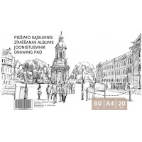 Zīmēšanas albums, A4, 80 gsm, 20 loksnes ( Gab. x 5 )