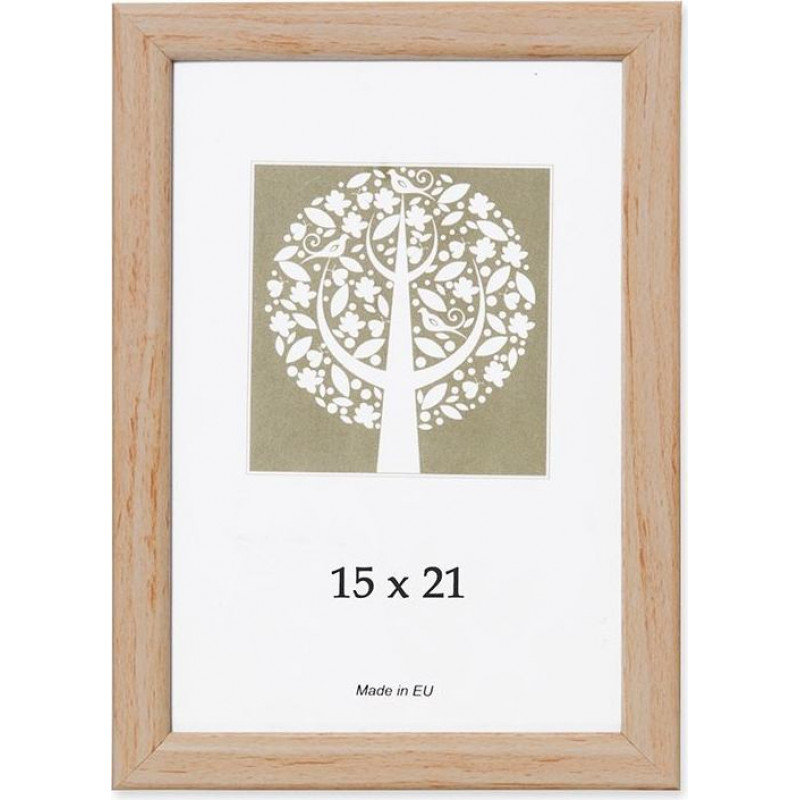 Foto rāmis, plastmasas, A5, 15 x 21 cm, koka krāsā