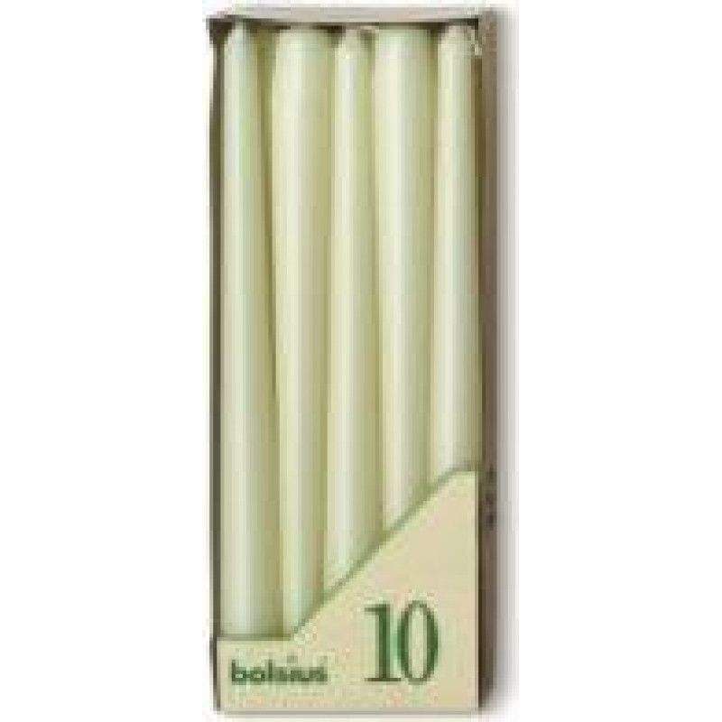 Sveces BOLSIUS 24,5x2,4cm, baltas, 10gab