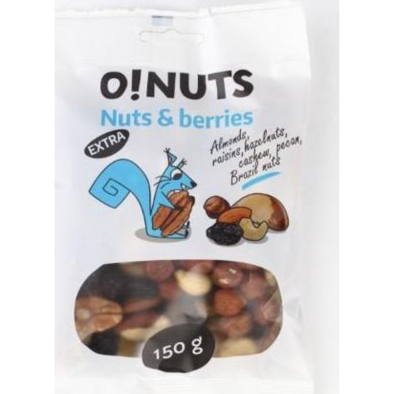 Rieksti un ogas O!NUTS, 150g ( Iepak. x 2 )