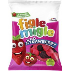 Želejkonfektes FIGLE MIGLE Wild Strawberries, 80g ( Iepak. x 4 )