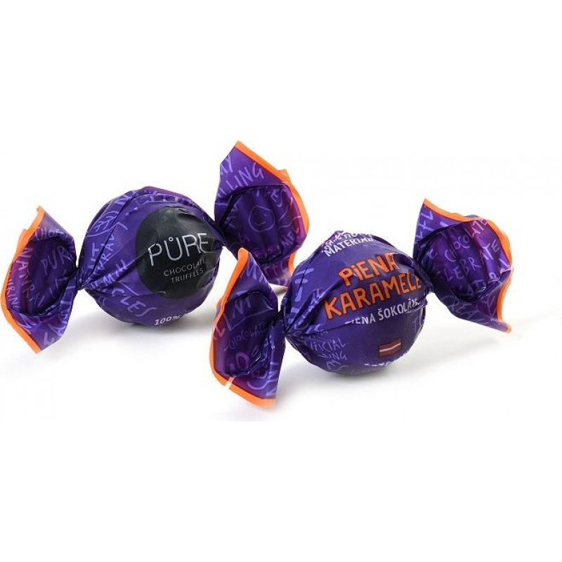 Piena šokolādes trifeles ar kraukšķīgo karameles krēma pildījumu 1kg