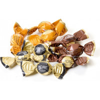 Tumšās šokolādes trifeles ar pildījumiem 