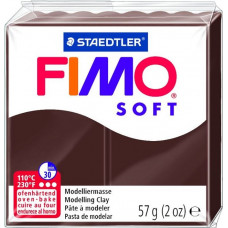 Cietējoša modelēšanas masa FIMO SOFT, 57 g, šokolādes brūnā krāsa (chocolate brown) ( Gab. x 2 )