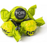 Tumšās šokolādes trifeles ar proteīna zemesriekstu krēma pildījumu 500g, PURE