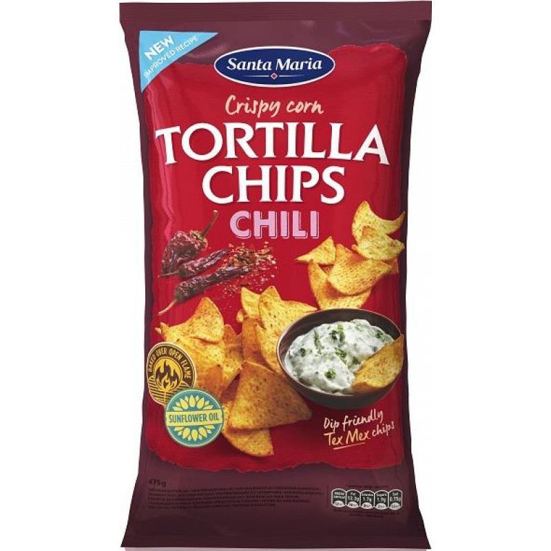 Kukurūzas čipsi ar čili 475g, Santa Maria