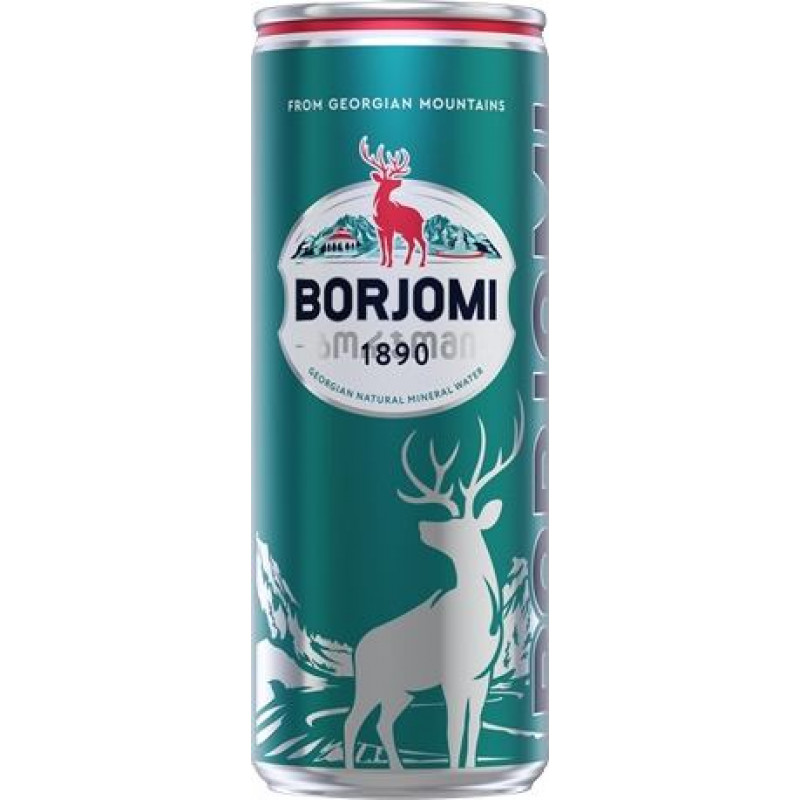 Borjomi Minerālūdens BORJOMI, gāzēts, bundžā, 0.33l (DEP) ( Gab. x 12 )