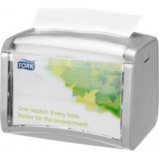 Dozators salvetēm TORK XPRESSNAP TABLETOP, 20.1 x 15.5 x 15 cm, gaiši pelēkā krāsā