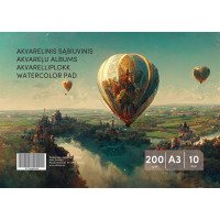 Akvareļa papīrs, A3, 200g 10lpp ( Gab. x 5 )