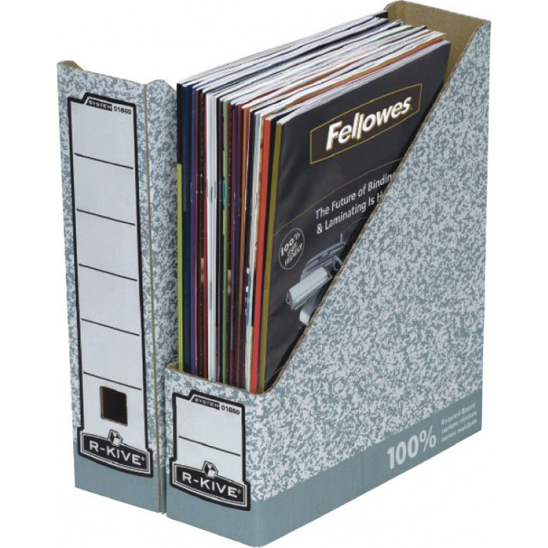 Arhīva bokss FELLOWES ar izmēru 78x311x258mm, pelēkbalta ( Gab. x 2 )