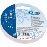 Līmlente CENTRUM abpusējā 12mm x 6m, caurspīdīga, baltā krāsā ( Gab. x 2 )