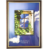 Foto rāmis, plastmasas, A4, 21x29,7 cm, brūnā krāsā