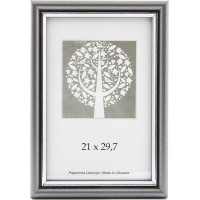 Foto rāmis, plastmasas, A4, 21x29,7 cm, sudraba krāsā