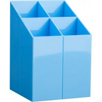 Zīmuļu turētājs ICO, 4 nodalījumi, gaiši zils