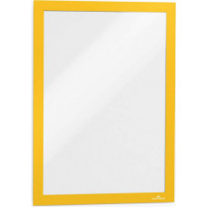 Pašlīpoša kabata DURABLE DURAFRAME ar rāmi dzeltens krāsā, A4 formāts, 2 gab./iepak.