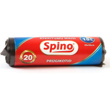 Atkritumu maisi SPINO, tilpums 15 L, 20 gab., 12 mkr, HDPE, 40 x 55 cm, melnā krāsā ( Gab. x 4 )