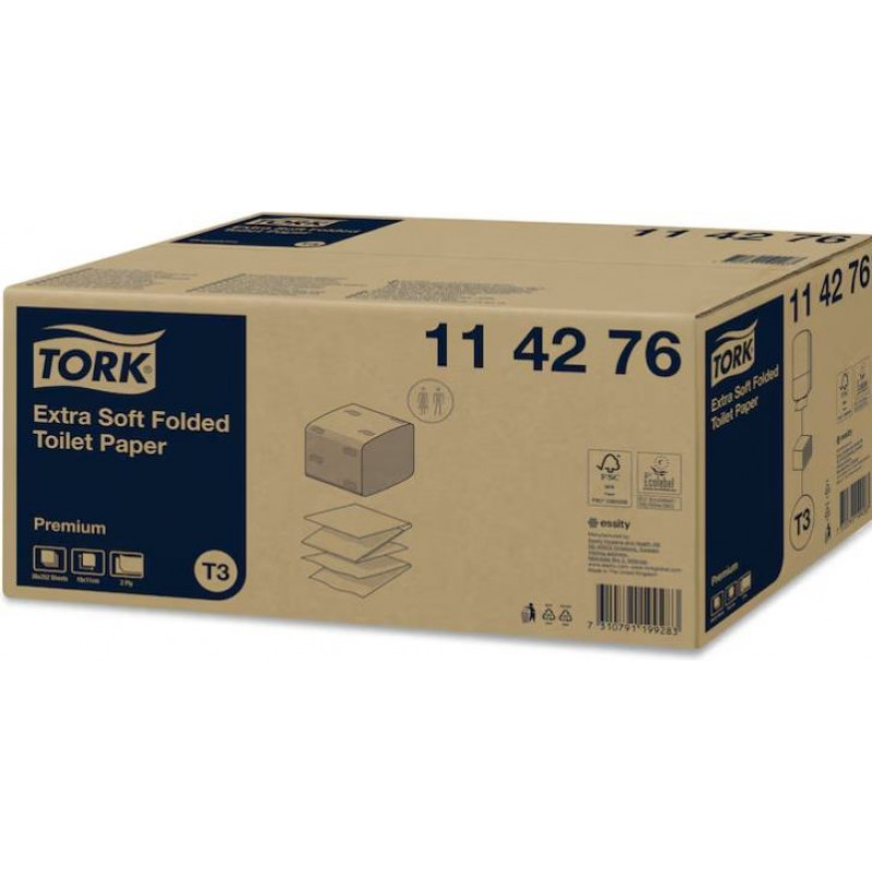 Tualetes papīrs TORK Premium Extra Soft T3, 2.sl., 252 lapiņas,11 x 19 cm, baltā krāsā ( Gab. x 30 )