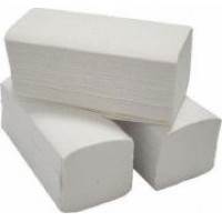 Roku dvieļi V-locījums, 2 sl., 200 salvetes, 21 x 23 cm, baltā krāsā ( Gab. x 20 )