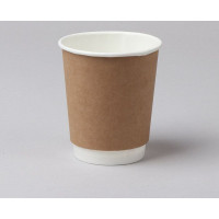 Papīra krūzes MULTIPACK, 250ml, brūnas, 25 gab./iepak.