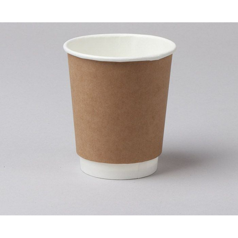 Papīra krūzes MULTIPACK, 250ml, brūnas, 25 gab./iepak.