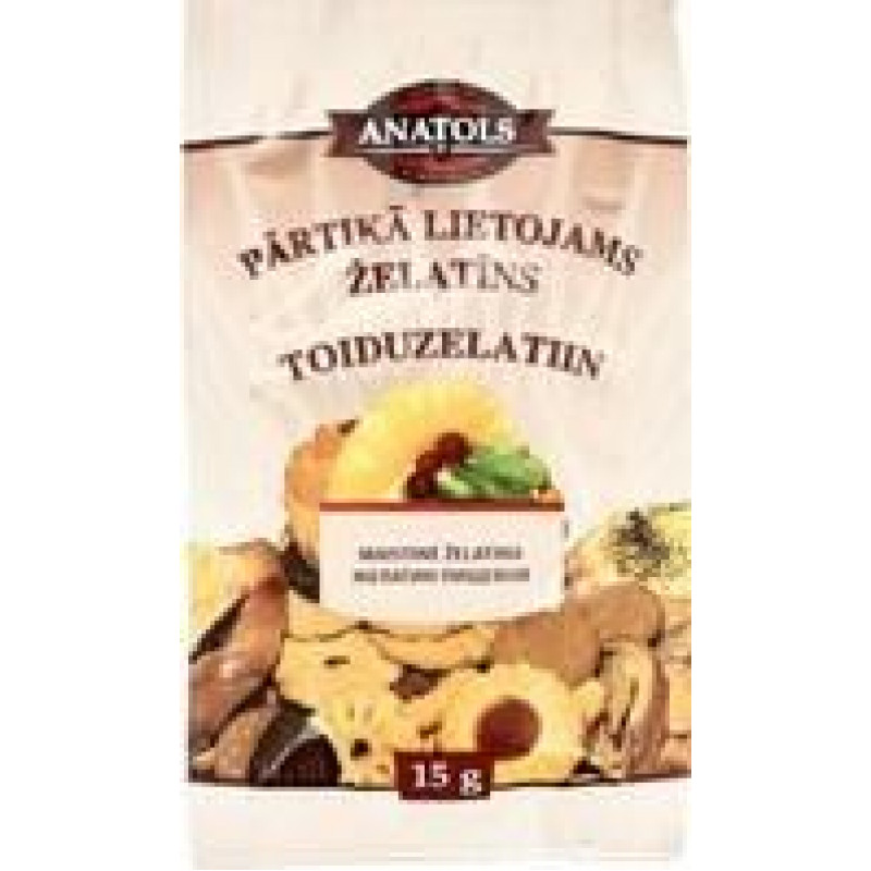 Pārtikā lietojams želatīns ANATOLS, 15g ( Iepak. x 5 )